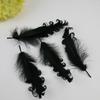 Pack Of 100 Natural Black Feather Natural Gooses Feather For Craft Wedding Decoration Hat Earrings Jewelery Making