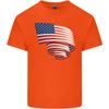 Curled Usa Flag Independence Day Football Unisexs Light Cotton Tshirt