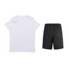 Li-Ning Versatile Loose Comfortable Short Sleeve T-Shirt And Mid Waist Shorts Casual Sports Set Unisex Sets AHSUA19-1+YKSV115-1