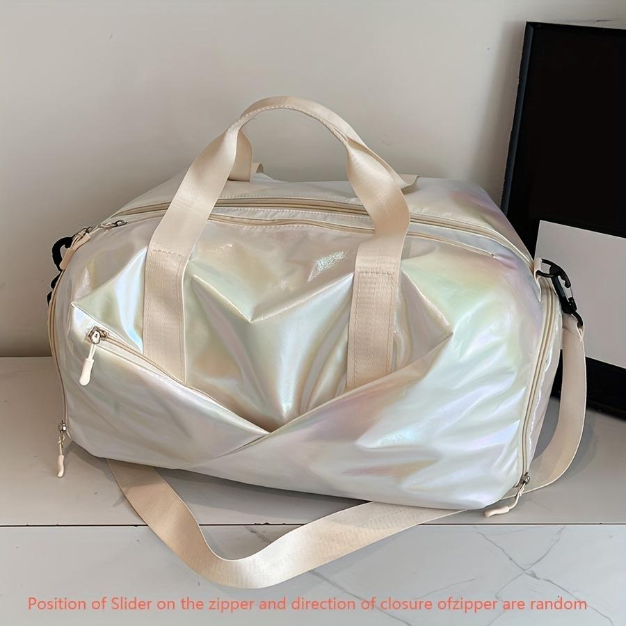 Damen Sport- und Reisetasche mit großem Fassungsvermögen - Sport-Tote aus Nylon mit Schuhfach, verstellbarem Riemen, ideal für Fitness, Reisen, Geschäftsreisen