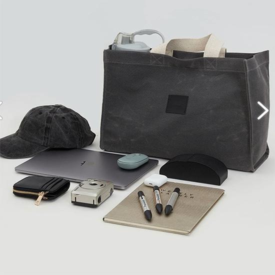 

Большая парусиновая сумка с эффектом стирки Антрацит