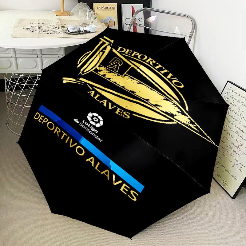 1PC Deportivo FC Printed Umbrella Folding Umbrella, Automatic Umbrella 8-Frame for Travel, Camping Fan Gifts Christmas Gifts