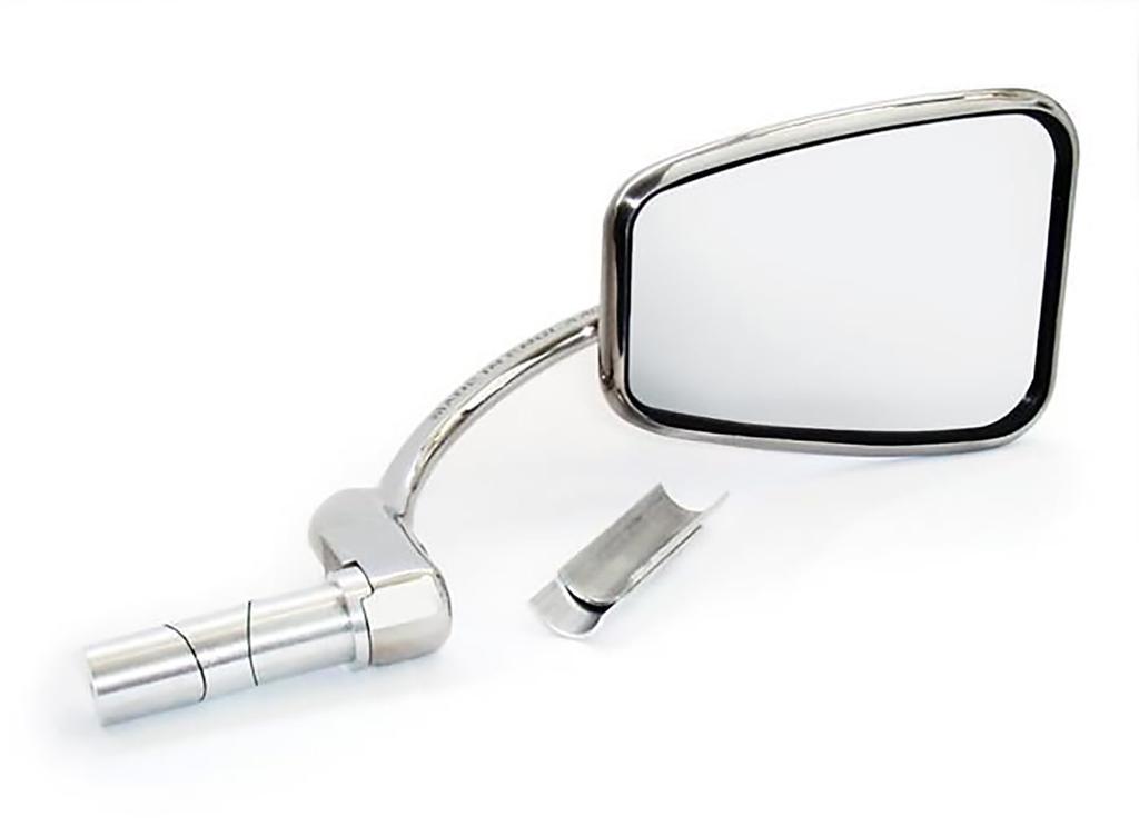 Halcyon Bar End Mirror, Motorcycle Mirror, Square Type, For Motorcycles, 1 Side, Left and