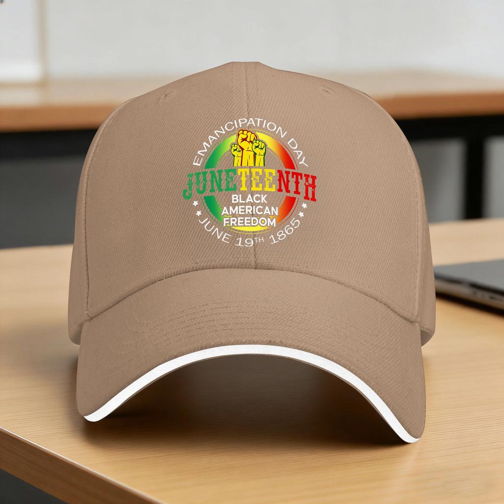 Juneteenth African American Freedom 1865 Black History Month Baseball Cap  Vintage Men Adult Trucker Hat  Snapback Cap