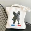 Frenchie French Bulldog Print Reusable Women Shopping Tote Bag Women Shoulder Bag Students Teacher Book Bag Travel Storage Bags