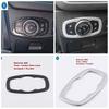 For Ford Focus MK4  - 2025 Matte / Carbon Fiber Look Car Headlight Head Lamp Switch Decor Cover Trim Inner ABS Accessories