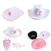 Star Pointed Five Cowboy Hat Costume Set Silk Scarf Motif Party Celebrations