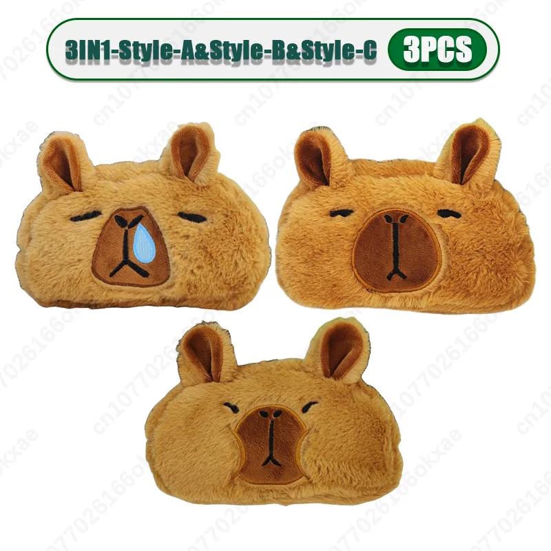 Kapybara Stationery Pen Bag Cute Guinea Pig Large Capacity Plush Stationery Japanese Pen Box Learning Stationery Supplies
