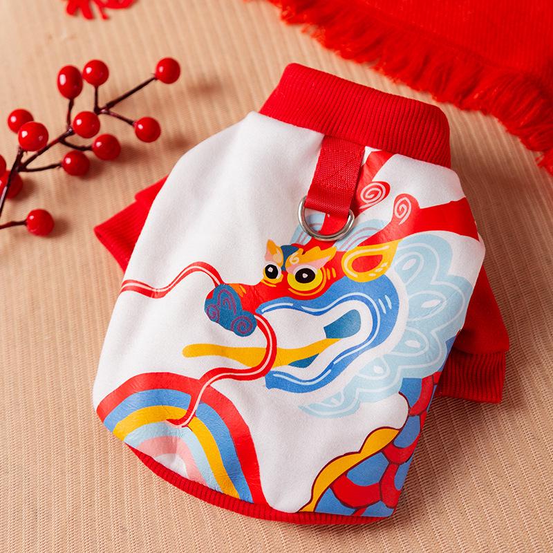 Gestreiftes Sweatshirt mit Leine für Hunde und Katzen - Lässiger Herbst-/Winterstil, Zweibeiniges Design für Pomeranian & Teddy