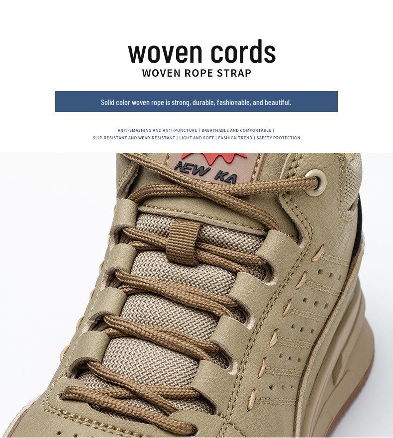 Unisex Non-slip Safety Shoes, Anti-smash, Anti-puncture, Wear-resistant, Plastic Toe Cap for Construction and Industrial Use.