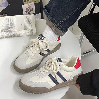 Retro Forrest Gump Shoes Casual Sports Board Shoes German Training Shoes Women's 2025 Spring New Popular Thick-soled Versatile White Shoes