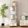 Libreria Rotante a 6 Piani, Scaffale Rotondo a 360 Gradi, Ruote e Cassetto, Scaffale Salvaspazio per Stanze Piccole – Ideale per Camera da Letto, Soggiorno, Casa, Ufficio