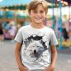 Boys' Lion Giraffe Wolf Tee Shirts Short Sleeve Summer Active Sports Fashion Kids Crew Neck Outdoor Casual Daily Regular Fit