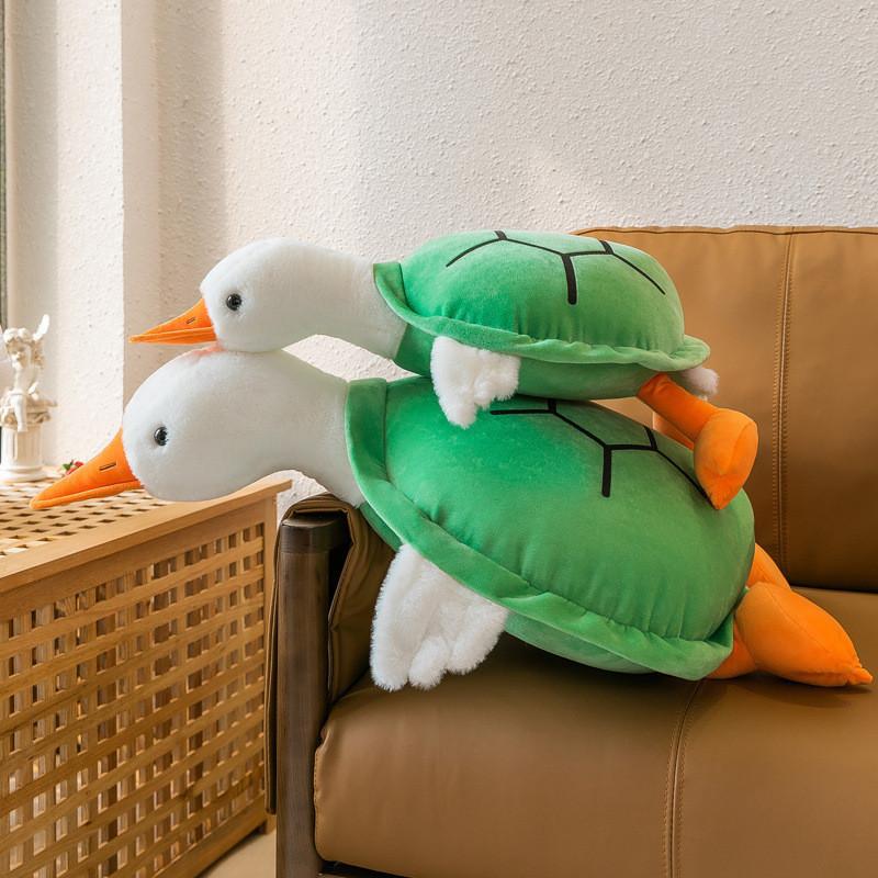 Funny New Turtle Goose Big Plush Toy Turtle Goose Stuffed Animal Combo Doll Novelty Cushion 65cm
