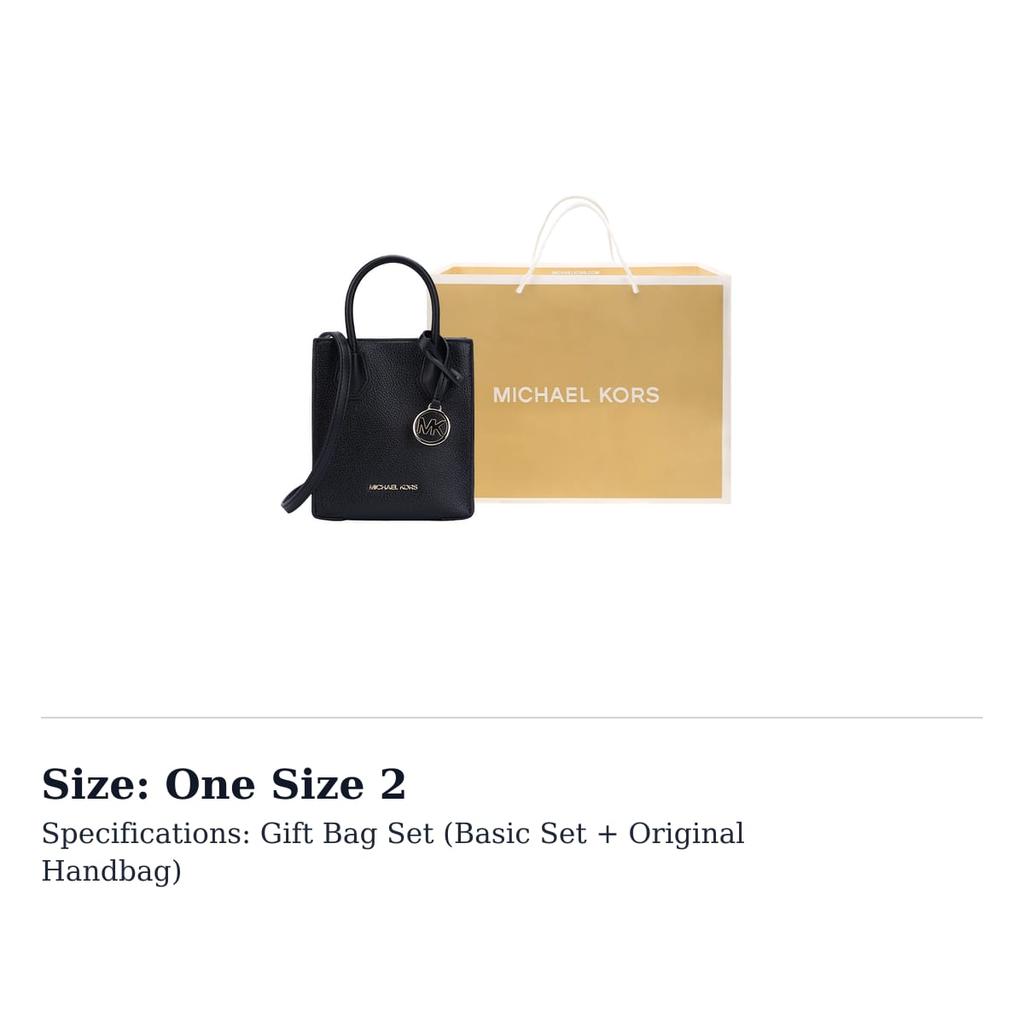 MICHAEL KORS Mercer Cow Leather Handbag Mini Women's Black 35S1GM9T0L-BLACK