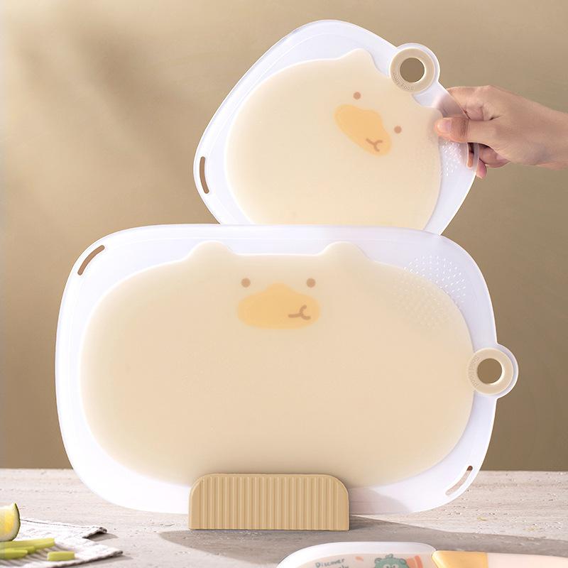 

1Set Home Kitchen Multi-functional Non-Slip Portable Outdoor Mini Cutting Board Fruit Board Set With Hanging Holes