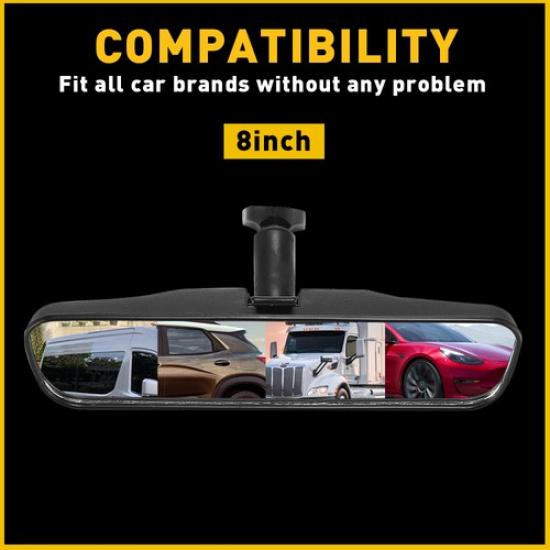 8inch Interior Rear View Mirror Clear Auto Car Replacement Day Night Universal