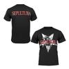 2026 Summer Fashion Trendy Tee Men Women Vintage Top Simple Retro SEPULTRA Band Dark Metal T-Shirt Cotton Graphic Tee Hip Hop Streetwear Oversized Top