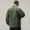 [FJSSLHXK] Men's Work Shirt, Long Sleeve, Cotton, Cargo Shirt, Military Style, Multi-Pocket, Army, Button Closure, Fold-over Collar, Loose Fit, Autumn