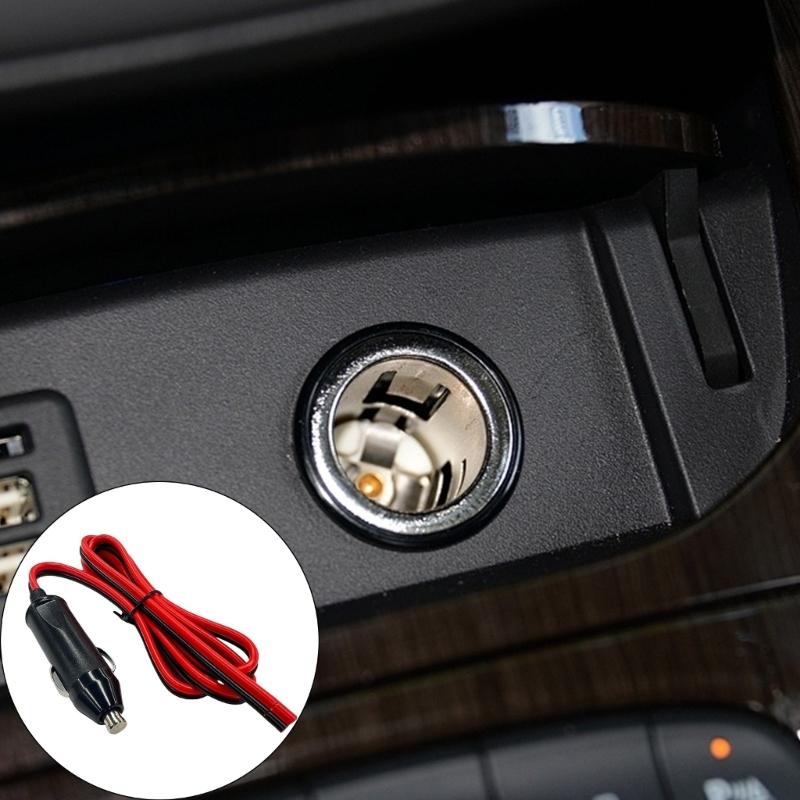 12V 24V Vehicle Auxiliary Outlet Male Head Power Cable with Open End Red and Black Wire for Car Accessories Use