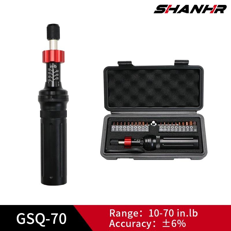 

SHANHR Torque Screwdriver Set Mechanically Preset Torque Screwdriver High-Precision Torque Gauge for Bike Repair, and Mechanics GSQ-70 10-70(in.lb)