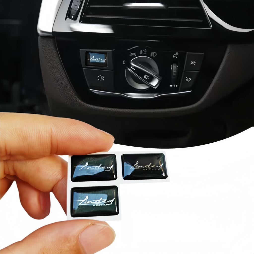 3 Limited Edition Logo Car Stickers, Designed with the Concept of Limited Edition, Suitable for All Car Decoration Accessories - Made In China