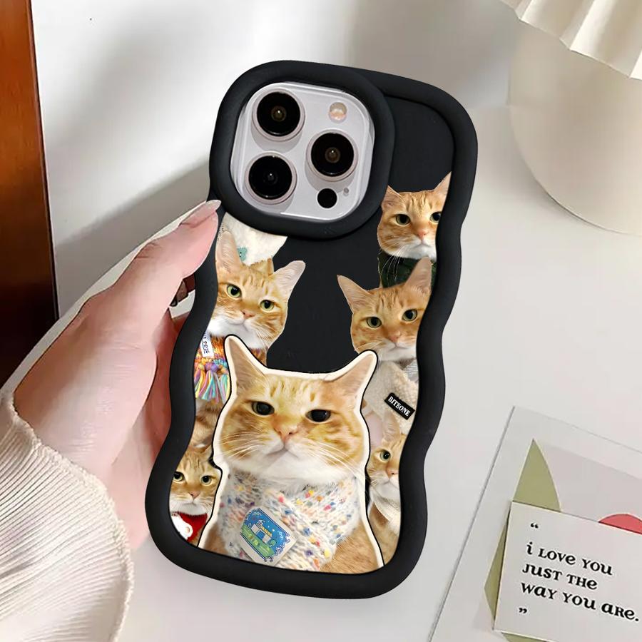Cute Cat Case for iPhone 13 17 Air 12 8 15 Plus 11 14 XR 16 Pro Max Soft Phone Cover