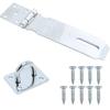 Door Padlock Hasp, 3 Inch Stainless Steel Hasp And Staple Shed Lock Latch Heavy Duty Gate Security For Window Cabinet Pet Cage Crate,Silver