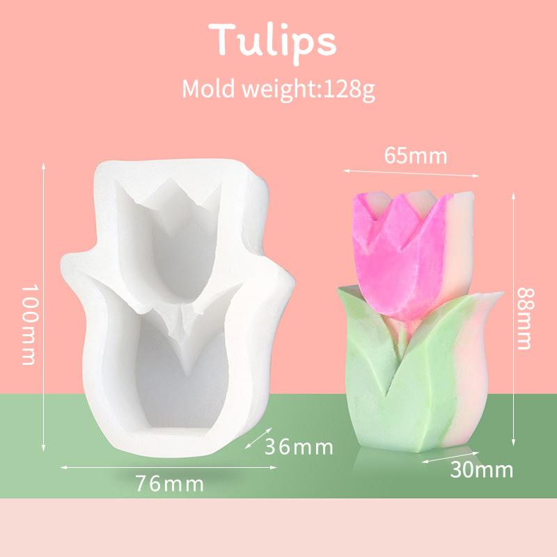 Household Flower Silicone Mold Fondant Craft Cake Ice Cream Chocolate Mold Making Handmade Candle Silicone Molds