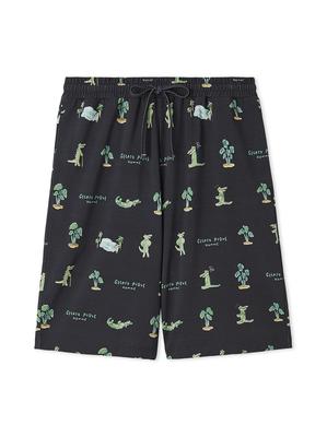 Gelato Pique HOMME Crocodile Print Shorts PHCP252913 NVY Men's