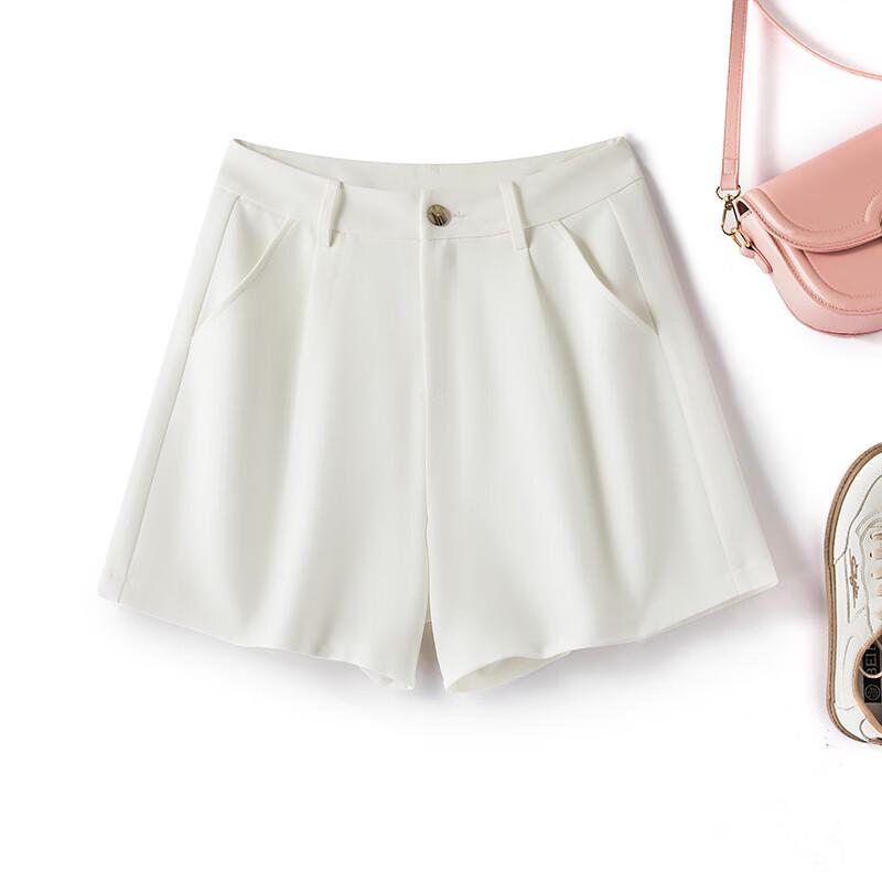 Yihui Women's High-Waist Wide-Leg Suit Shorts