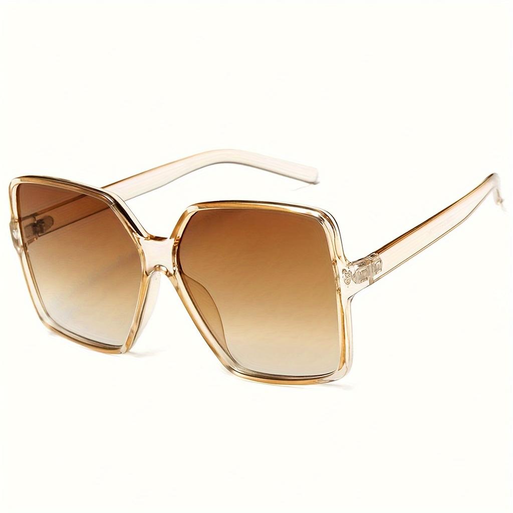 Women's Oversized Square Glasses Fashionable And Versatile Suitable For Casual Occasions Lightweight And Durable Suitable For Gift