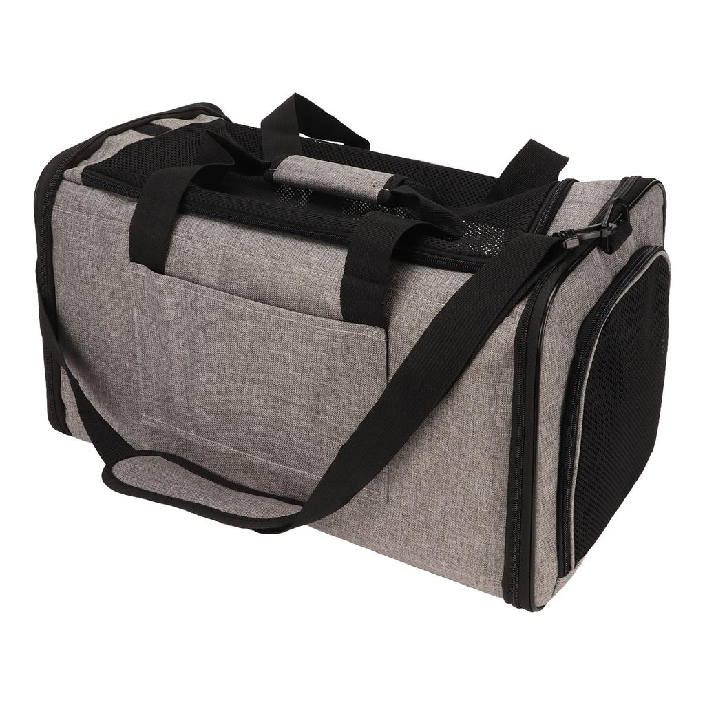 Transportor Pisică Portabil Respirabil Pânză Oxford Moale Geantă Transportor Călătorie Animal de Companie pentru Călătorie Tratament Lumină