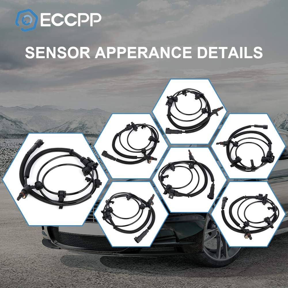 ECCPP Left+Front ABS Wheel Speed Sensor ABS Sensor fit for 2002 2003 2004 2005 2006 2007 for Jeep Liberty Set of 1