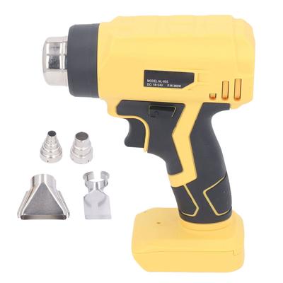 Heat Gun 360W Cordless Hot Air Gun 400 Celsius  Quick Heating Tool with 4pcs Nozzle for 18V DCB204
