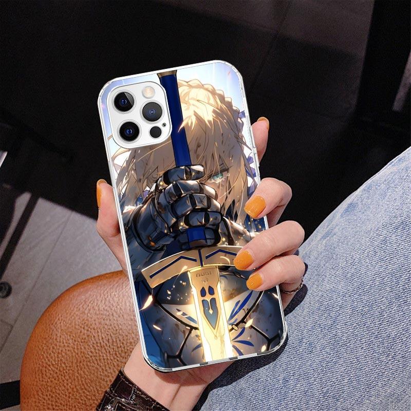 Fate Zero Stay Night Saber Phone Case For iPhone 13 12 Mini 11 Pro Max XS XR X SE 7 8 Plus 5S 5 6S 6 Gift Print Cover Fundas
