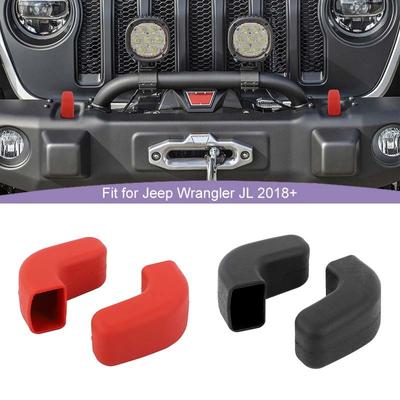 Car Front Bumper Trailer Hook Protective Cover Vehicle Accessories For Jeep Wrangler JK JL TJ Car Exterior Accessories
