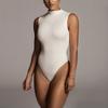 Women’s Sleeveless Mock Turtle Neck Bodysuit T-Shirt Soft Slim Fit Stretchy Layer Top Classic Jumpsuit