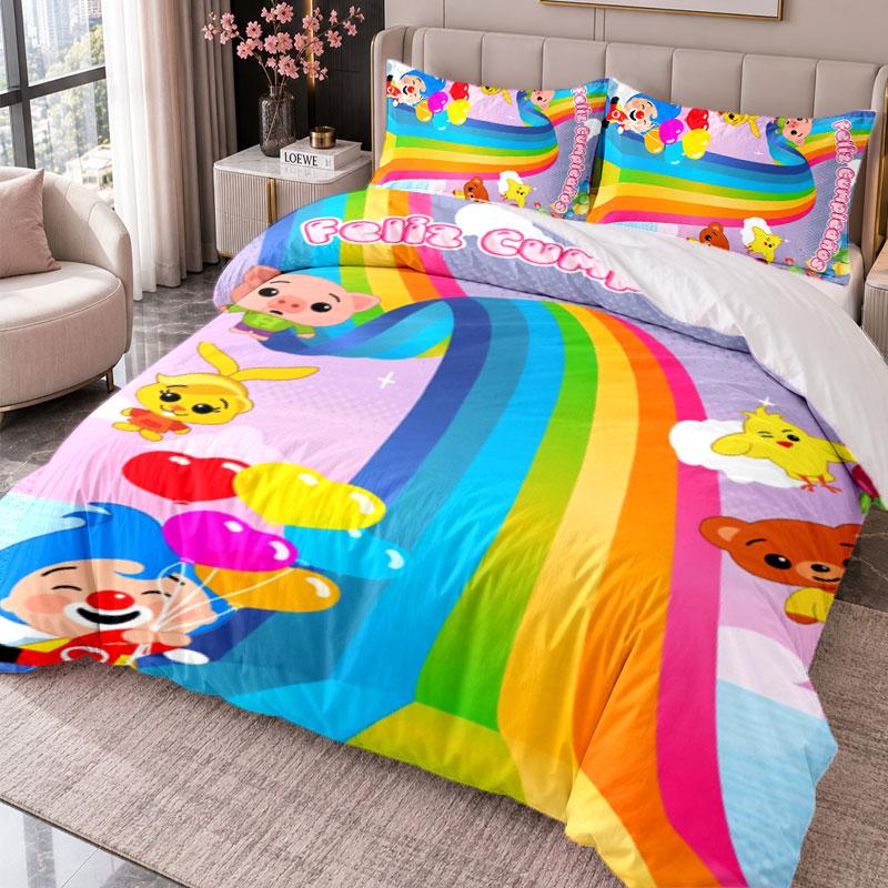 El Payaso Plim Plim 3Pcs Bedding Set Duvet Cover With Two Pillowcases For Bedroom Home Decoration
