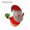 3.5 ft Inflatable Santa Claus with LED Lights Gift Cute Figures Ornament Christmas