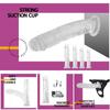 MoDi Realistic Dildo for Women Beginner Clear Dildo with Strong Suction Cup Hands-Free Play for Adult Sex Masturbator G Spot