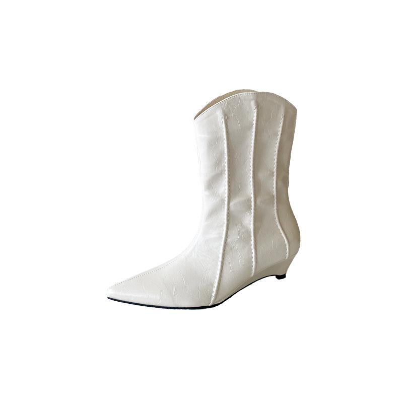 Autumn and winter new pointed head thin heel short with thin temperament French fashion sexy beautiful women's short boots