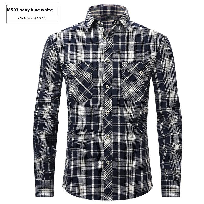 Cozy Up Men's Casual Plaid Flannel Long Sleeve Button Down Shirt