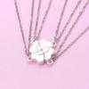 4Pcs Heart Pendant Choker Heart Puzzle Four Leaf Clover Necklace Jewelry Gift