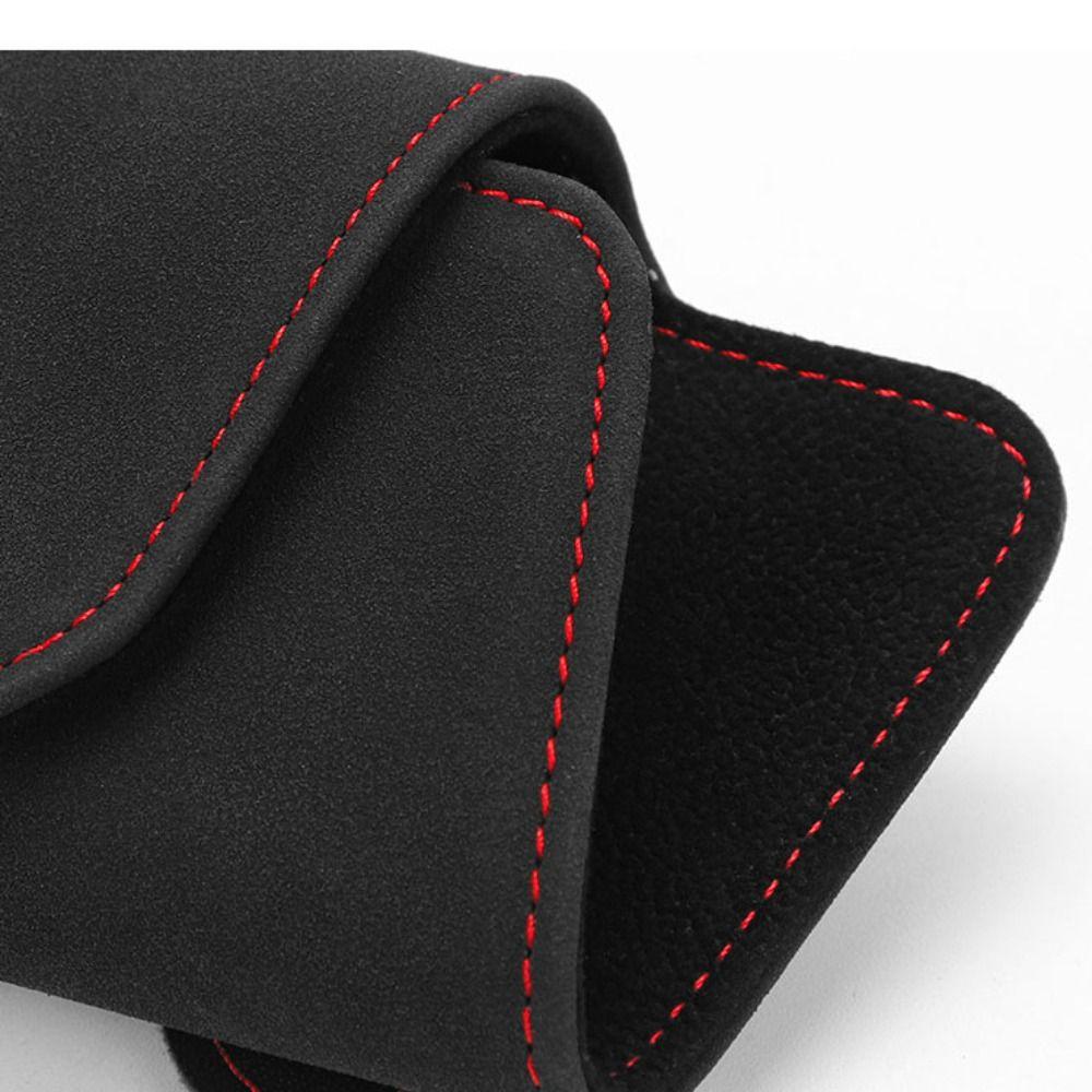 Leather Car Sunglasses Holder Case Multifunction Magnetic Glasses Clip Car Interior