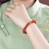 2025 Natural Agate Hetian Jade Bracelet, Exquisite Chalcedony Beaded Loose Bead Bracelet.
