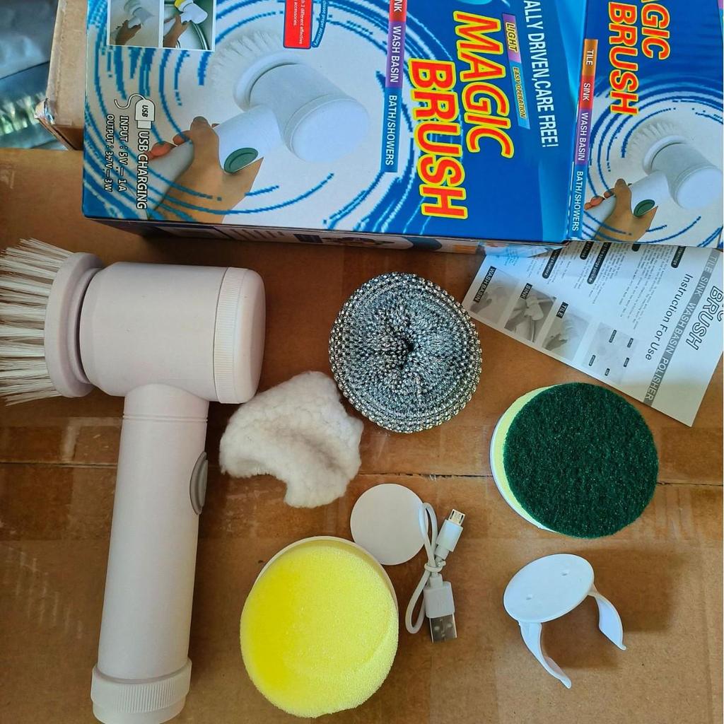 Multifunctional Handheld Electric Cleaning Brush and Shoe Polisher for Kitchen and Bathroom