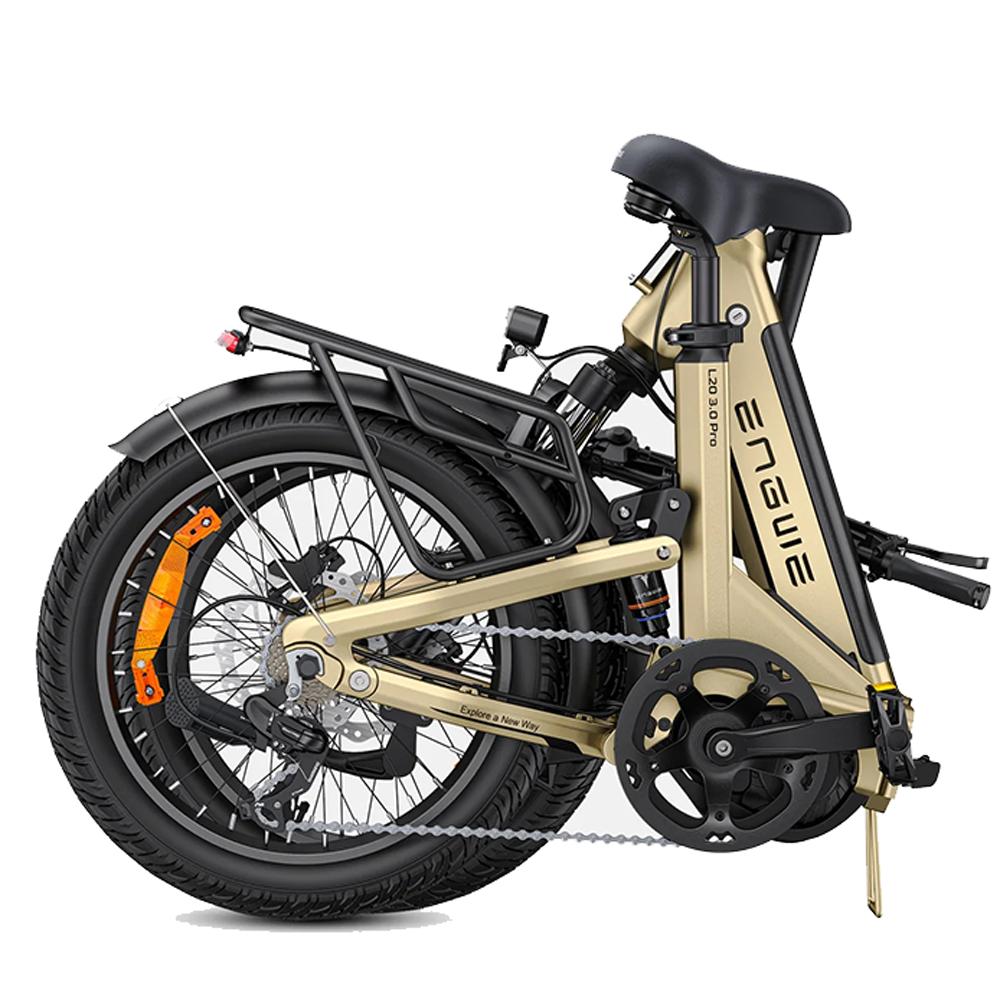 Engwe L20 3.0 Pro 20" Faltbares Elektrofahrrad 250W 48V15Ah Pedelec, Vollfederung, Tiefeinsteiger-Rahmen, Gepäckträger für Stadtpendler & Outdoor-Freizeit