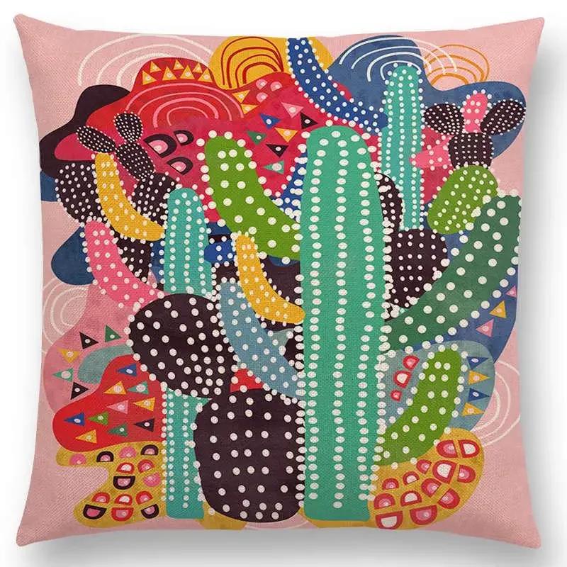 Animal Tale Spring Floral Garden Pattern Sofa Throw Pillow Case Bear Fox Unicorn Bear Birds Flower Leaf Fantasy Cushion Cover