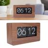 TOPINCN Flip Clock, Retro Desktop Ornament, Flip Clock, 24-Hour Display, Wooden Table Clock